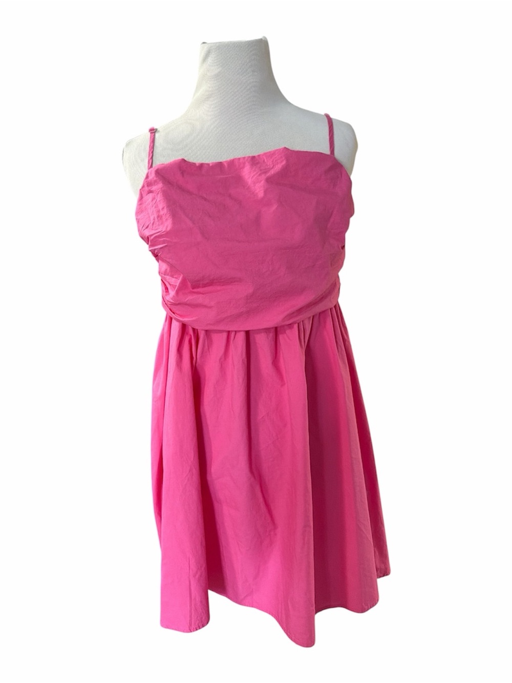 Alice Bow Back Cotton Babydoll Minidress by Petal & Pup  Barbie pink size L - Picture 4 of 8